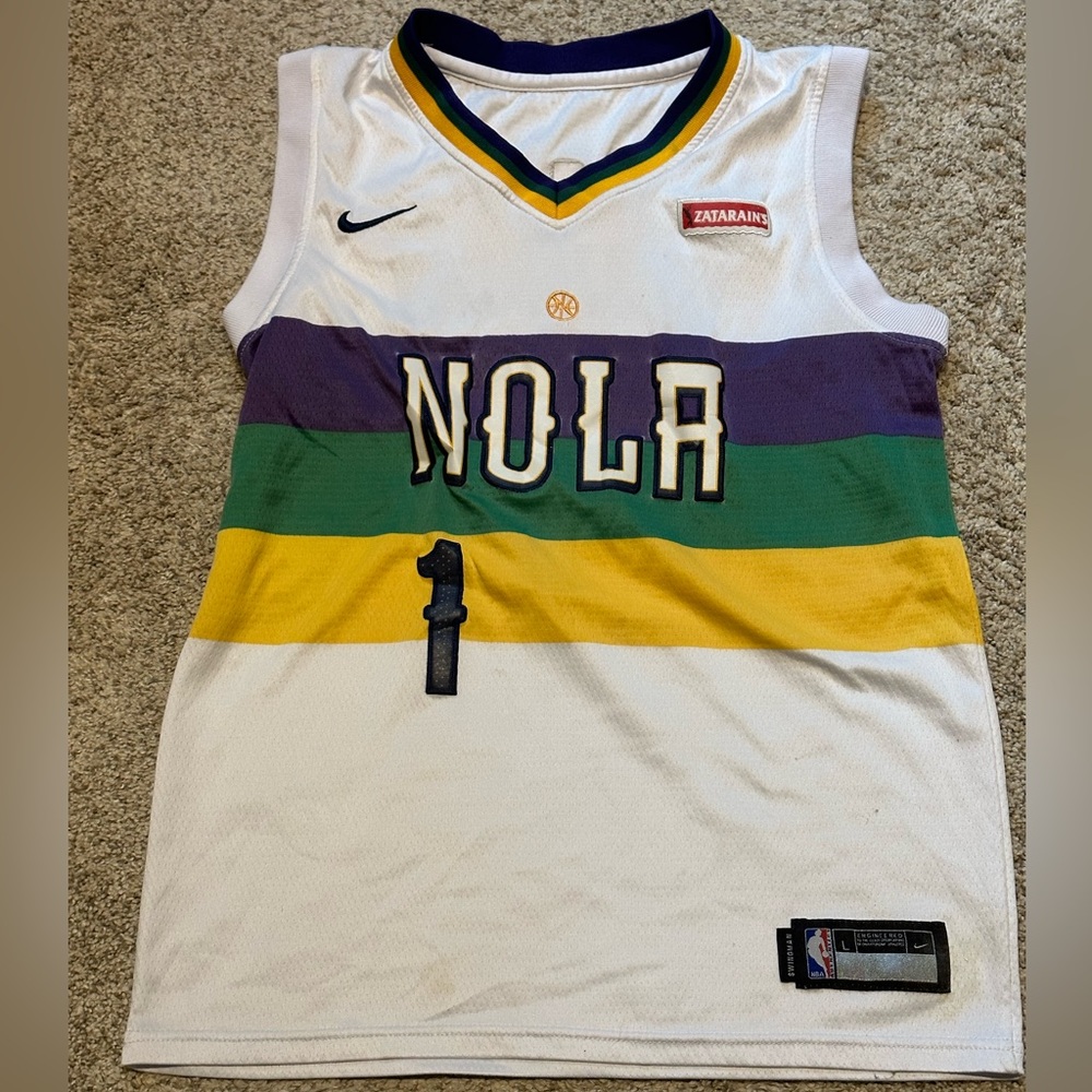 Nike  NOLA Williamson NBA Jersey number 1 size large Zatarains